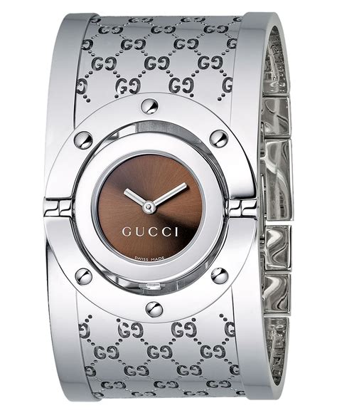 gucci women's watches stainless steel|Gucci stainless steel bangle watch.